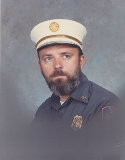 Ted Szymanski as Chief of the Varna Volunteer Fire Company.