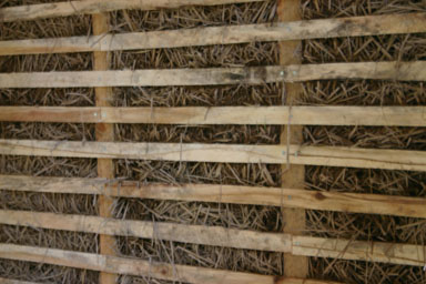Lath on the north wall