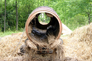 The mixer for the clay and straw