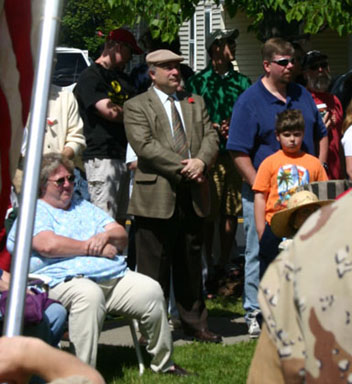 Mike Lane attending the Memorial Day ceremony