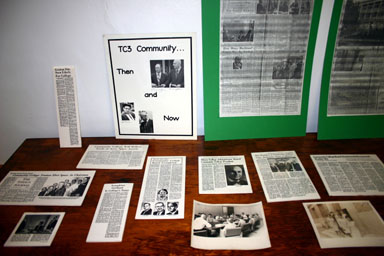 Display of TC3 memorabilia