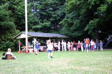 Long line at the concession stand