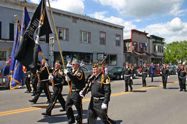 Veterans leading the Memorial Day Parade