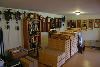 Storage and clocks near the work area