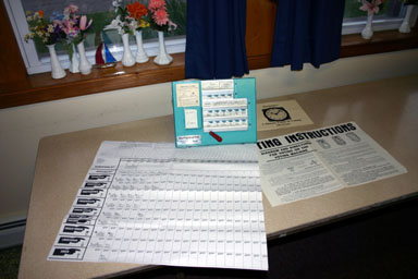 Sample ballot and instructions
