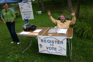 Jim Skaley is excited about voter registration.
