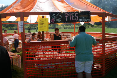Selling pies at the Ellis Hollow Fair