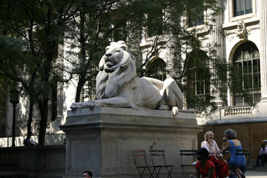 Lion at the New York Public Library