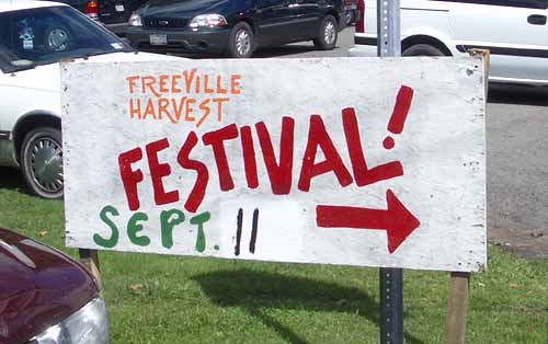 Freeville Harvest Festival sign