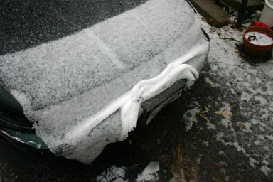 Surprisingly neatly folded snow