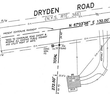 survey map, 1259 Dryden Road