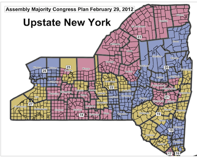 Assembly Democrats' map of Congressional districts.