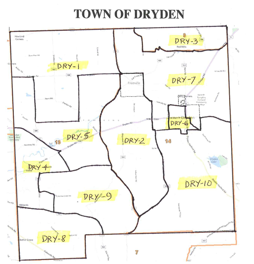 Current election district boundaries .