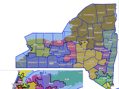 Senate Republicans' map of Congressional districts.