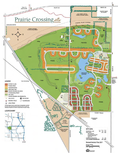 Prairie Crossing development map.