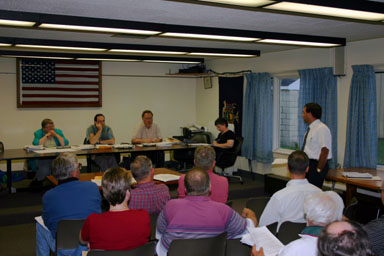 Frederick Hudson speaks to the Planning Board