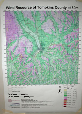 Wind energy potential in Tompkins County