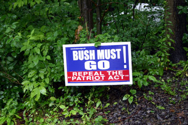 Bush Must Go sign