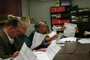 Republicans review absentee ballots