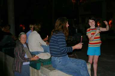 Dryden residents at candlelight vigil