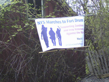 Peace march banner