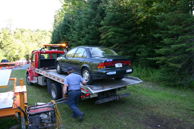My car on a tow truck