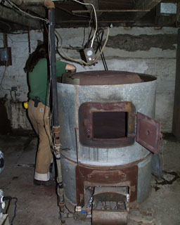 starting to remove the furnace