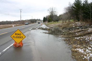Flood damage, Route 13