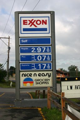 Gas prices with improvised 3s