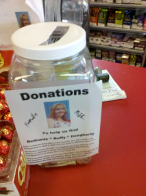 Taking donations for the search