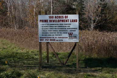 Warren Real Estate sign on Routes 13 and 366