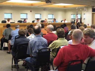 Crowd at August 2nd Town Board meeting