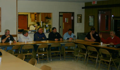 Marty Christofferson addresses firefighters