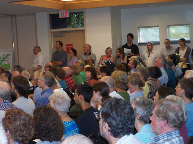 Crowd at July 20th Town Board meeting