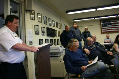 Ron Flynn presents fire issues to the board