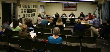 Town Board discussing Autoworks special permit