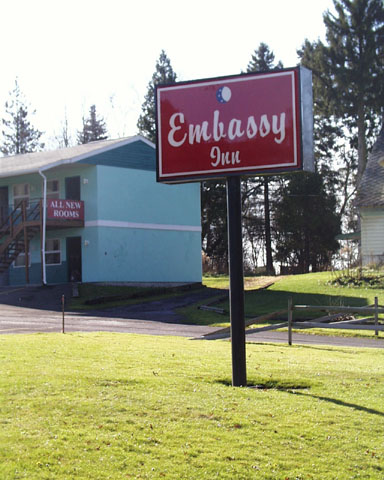 Embassy Inn sign