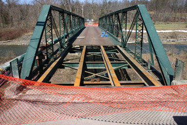 Missing deck, Freese Road bridge