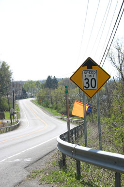 Newly posted 30mph signs.