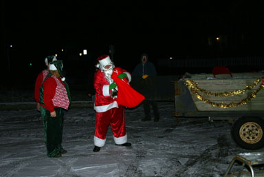 Santa arrives at the Varna holiday party