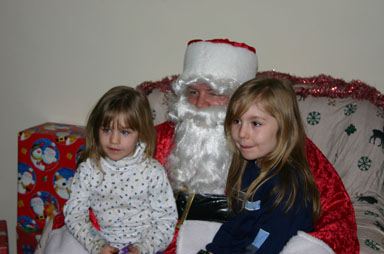Santa with two fans