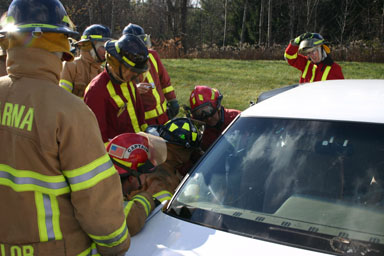 Breaking a car with the ram