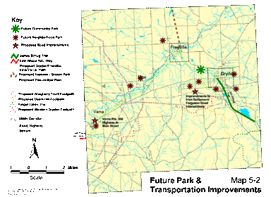 Proposed future park and transportation improvements